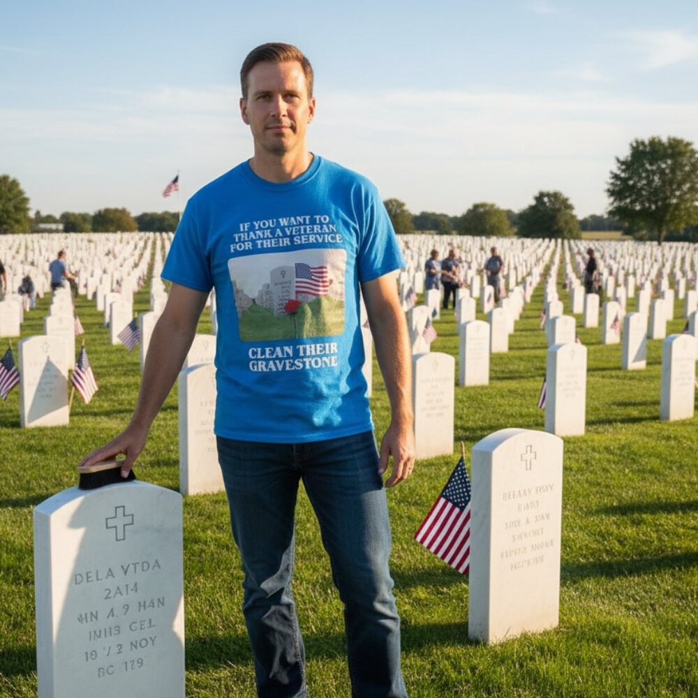 Thank A Veteran Clean Their Gravestone Tee